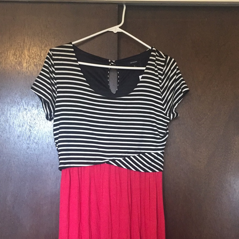 Pink skirt maxi dress